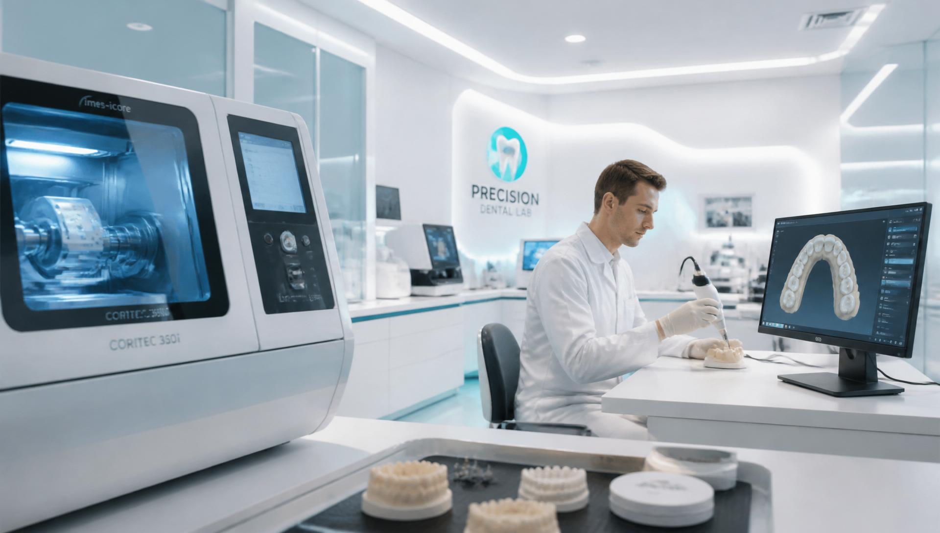 Modern digital dental laboratory with CAD/CAM milling machine